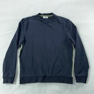 HERITAGE Collection Italy Sweatshirt Men M 50 Navy Stretch Cotton Crew Neck